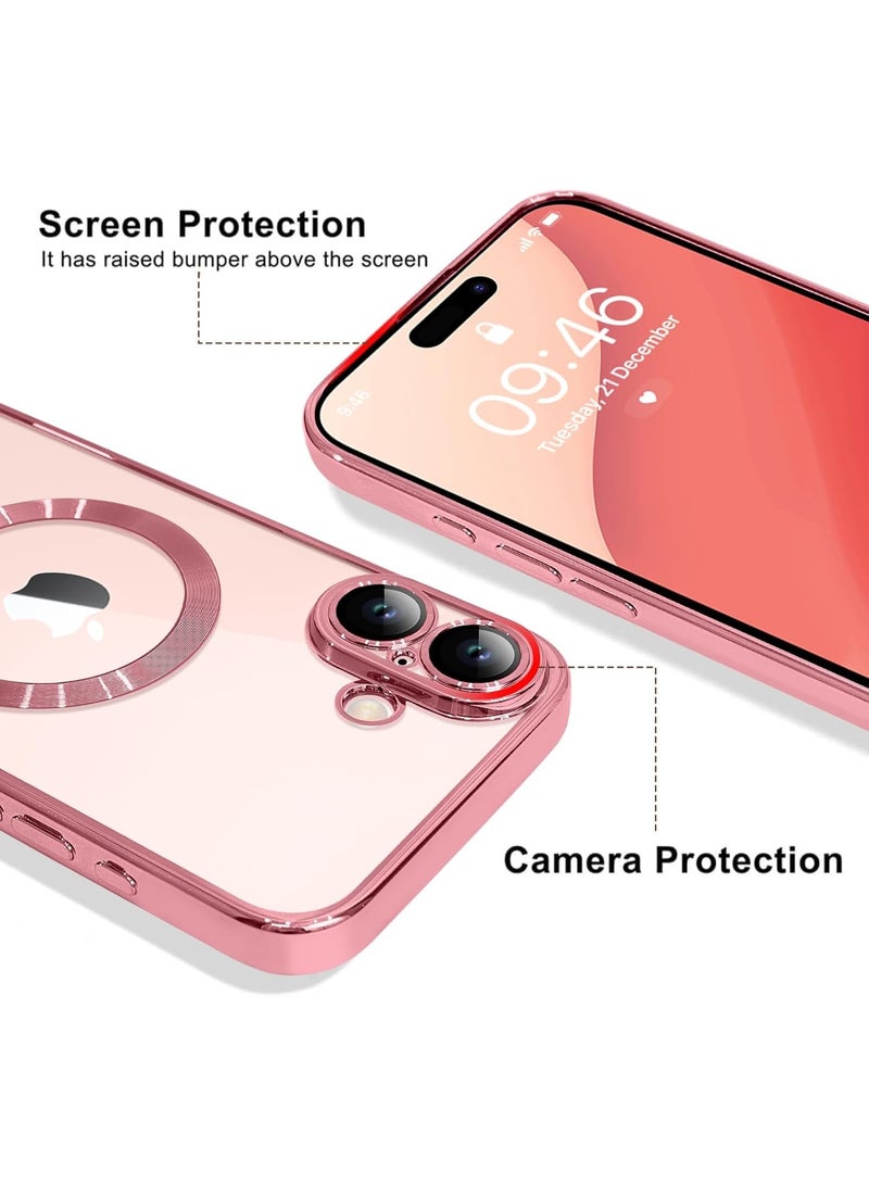 Magnetic for iPhone 16 Case with MagSafe [Never Yellowing] [Military Grade Drop Protection] Full Camera Lens Protector Plating Soft Clear Phone Case - Image 5